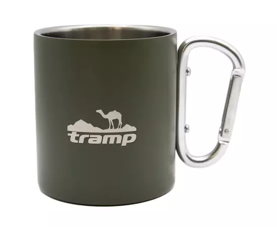 Чашка туристична Tramp 350 мл з карабіном Olive (UTRC-122-olive)