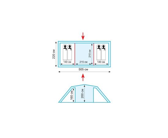 Намет Tramp Brest 4 v2 (TRT-082), зображення 2 Намет Tramp Brest 4 v2 (TRT-082), зображення 2
