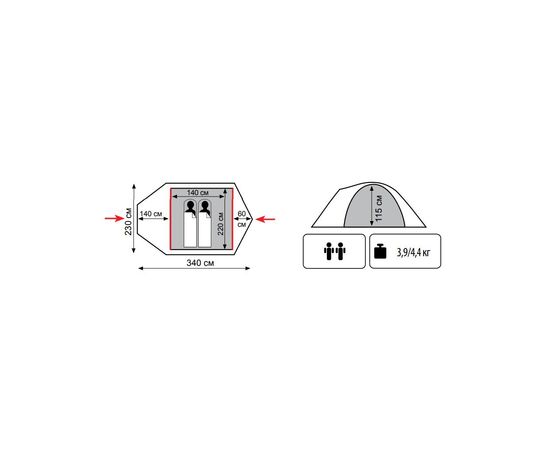 Палатка Tramp Colibri Plus v2 (TRT-035), изображение 2 Палатка Tramp Colibri Plus v2 (TRT-035), изображение 2