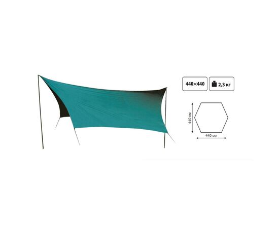 Тент Tramp Lite со стойками Green (UTLT-034), зображення 2 Тент Tramp Lite со стойками Green (UTLT-034), зображення 2