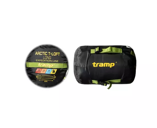 Спальный мешок Tramp Arctic Long кокон лівий green/grey 225/80-55 (UTRS-093L-L), изображение 12 Спальный мешок Tramp Arctic Long кокон лівий green/grey 225/80-55 (UTRS-093L-L), изображение 12