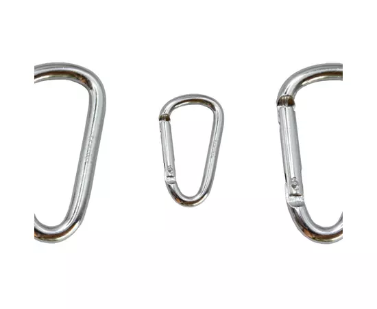 Карабин туристический Tramp Набір 10 шт без муфти 6 cм Silver (UTRA-300-silver), изображение 2 Карабин туристический Tramp Набір 10 шт без муфти 6 cм Silver (UTRA-300-silver), изображение 2