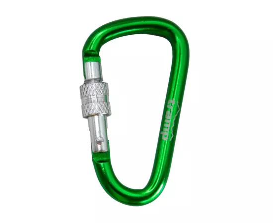 Карабін туристичний Tramp Набір 10 шт з муфтою 7 cм Green (UTRA-302-green)