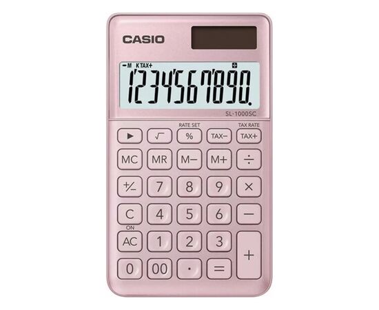 Калькулятор Casio SL-1000SC-PK-W-EP, розовый (CALC-CAS-SL-1000SC-P)