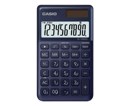 Калькулятор Casio SL-1000SC-NY-W-EP, темно-синий (CALC-CAS-SL-1000SC-N)