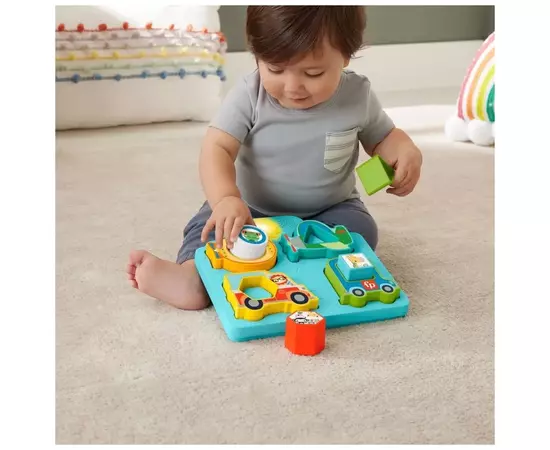 Развивающая игрушка Fisher-Price Музыкальный пазл 2-в-1 Веселые приключения (HRP31), изображение 5 Развивающая игрушка Fisher-Price Музыкальный пазл 2-в-1 Веселые приключения (HRP31), изображение 5