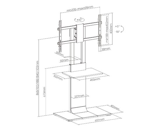 Стійка презентаційна OfficePro TVS535, зображення 12 Стійка презентаційна OfficePro TVS535, зображення 12