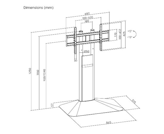 Стійка презентаційна OfficePro TVS433, зображення 7 Стійка презентаційна OfficePro TVS433, зображення 7