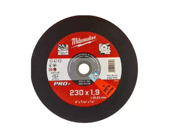 Круг відрізний Milwaukee по металу, SCS 41/230х1,9 PRO+, 230мм (4932451490)