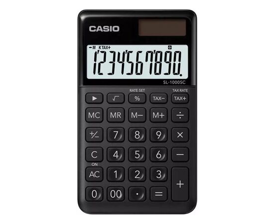 Калькулятор Casio SL-1000SC-BK-W-EP, черный (CALC-CAS-SL-1000SC-B)
