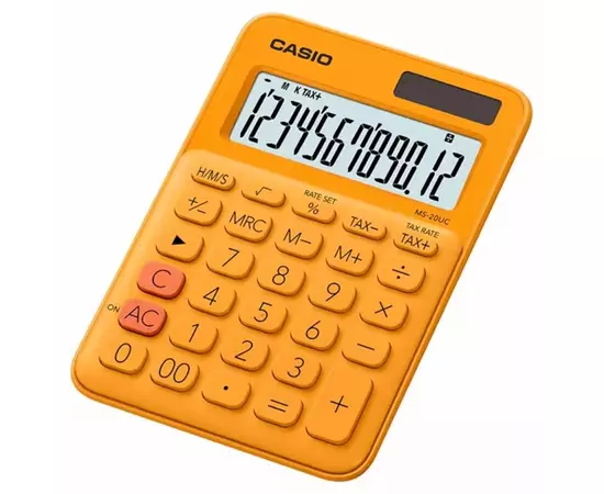 Калькулятор Casio MS-20UC-RG-W-EC, оранжевый (CALC-CAS-MS-20UC-RG)