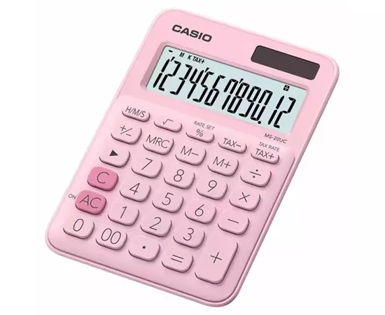 Калькулятор Casio MS-20UC-PK-W-UC), розовый (CALC-CAS-MS-20UC-PK)
