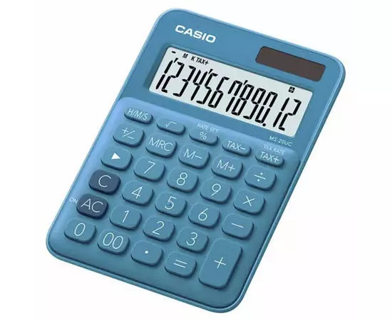 Калькулятор Casio MS-20UC-BU-W-EC, синій (CALC-CAS-MS-20UC-BU)