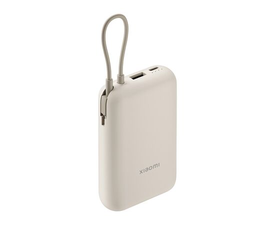 Батарея універсальна Xiaomi 10000mAh 22.5W, Integrated Cable, beige (BHR9072GL), зображення 2