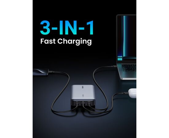 Батарея универсальная Ugreen 25000mAh 145W Two-way PD 3.1 grey (PB205), изображение 4 Батарея универсальная Ugreen 25000mAh 145W Two-way PD 3.1 grey (PB205), изображение 4