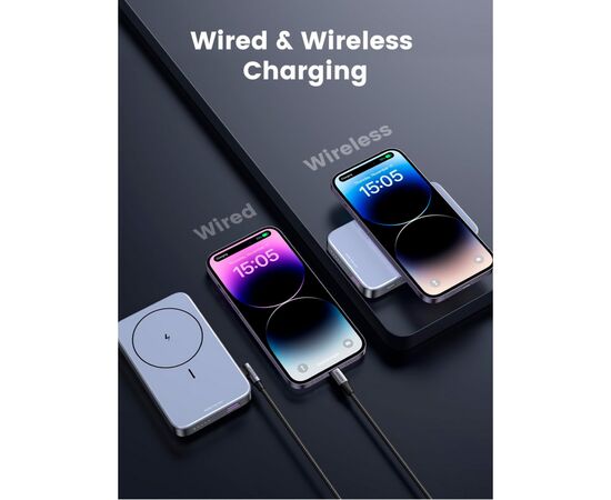 Батарея универсальная Ugreen 10000mAh 20W Mini Magnetic Wireless (15086) (PB206), изображение 10
