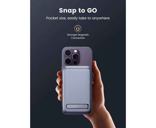 Батарея универсальная Ugreen 10000mAh 20W Mini Magnetic Wireless (15086) (PB206), изображение 11
