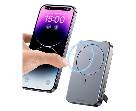 Батарея универсальная Ugreen 10000mAh 20W Mini Magnetic Wireless (15086) (PB206), изображение 2