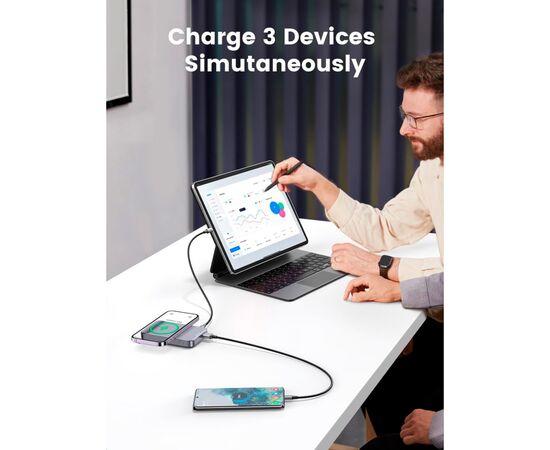 Батарея универсальная Ugreen 10000mAh 20W Mini Magnetic Wireless (15086) (PB206), изображение 5