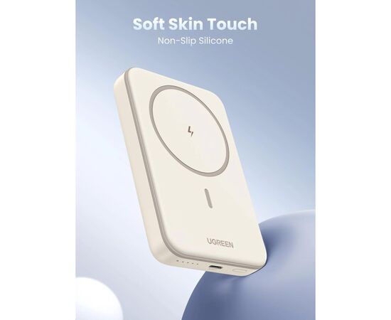 Батарея универсальная Ugreen 10000mAh 20W Magnetic Wireless beige (PB561), изображение 4 Батарея универсальная Ugreen 10000mAh 20W Magnetic Wireless beige (PB561), изображение 4