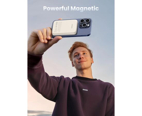 Батарея универсальная Ugreen 10000mAh 20W Magnetic Wireless beige (PB561), изображение 6 Батарея универсальная Ugreen 10000mAh 20W Magnetic Wireless beige (PB561), изображение 6