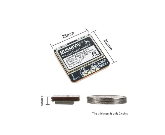 GPS модуль для дрона RushFPV GNSS PRO (with compass) (GPS3), изображение 2 GPS модуль для дрона RushFPV GNSS PRO (with compass) (GPS3), изображение 2