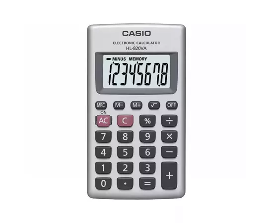 Калькулятор Casio HL-820VA-W-EP, серебряный (CALC-CAS-HL-820VA-W)