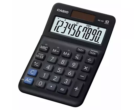 Калькулятор Casio MS-10F-WA-EP, чорний (CALC-CAS-MS-10F-WA-E)