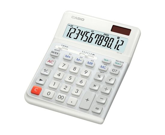 Калькулятор Casio DE-12E-WE-WA-E, белый (CALC-CAS-DE-12E-WE-W)