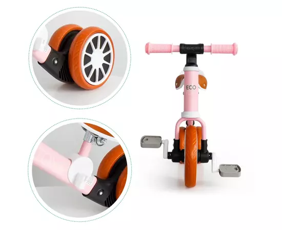 Беговел Ecotoys Велосипед 2 в 1 Energy pink (LC-V1307 PINK), изображение 8 Беговел Ecotoys Велосипед 2 в 1 Energy pink (LC-V1307 PINK), изображение 8
