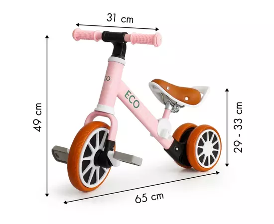 Беговел Ecotoys Велосипед 2 в 1 Energy pink (LC-V1307 PINK), изображение 9 Беговел Ecotoys Велосипед 2 в 1 Energy pink (LC-V1307 PINK), изображение 9