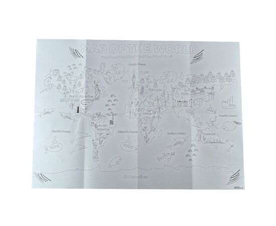 Набор для творчества Crayola Раскраска Карта мира: Вокруг Земли С карандашами (15693), изображение 3 Набор для творчества Crayola Раскраска Карта мира: Вокруг Земли С карандашами (15693), изображение 3