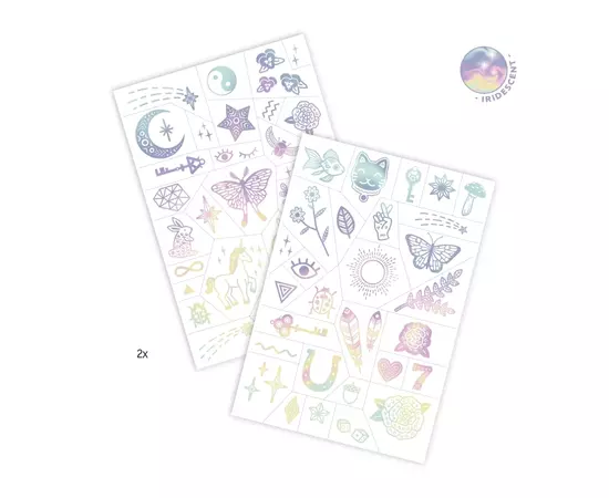 Набір для творчості Djeco Наклейки на тіло З райдужним переливом Талісмани (DJ09596), зображення 2