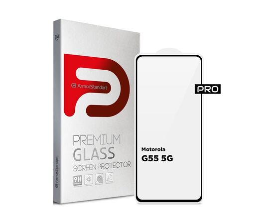 Скло захисне Armorstandart Pro Motorola G55 5G Black (ARM81170)