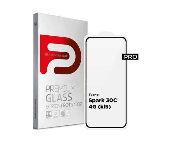 Стекло защитное Armorstandart Pro Tecno Spark 30C 4G (kl5) Black (ARM81169)