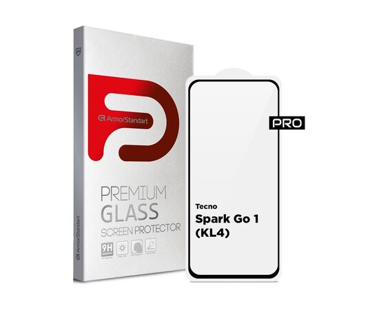 Стекло защитное Armorstandart Pro Tecno Spark Go 1 (KL4) Black (ARM81172)