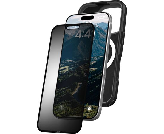 Плівка захисна UAG iPhone 16 Pro Removable Privacy Glass - Tint (14436811NA), зображення 5 Плівка захисна UAG iPhone 16 Pro Removable Privacy Glass - Tint (14436811NA), зображення 5