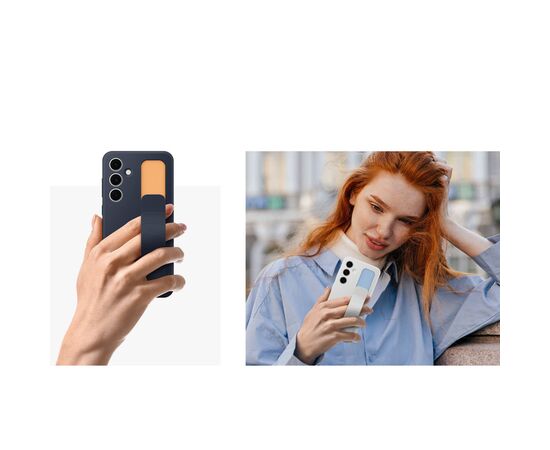 Чехол для мобильного телефона Samsung Galaxy S24 FE (S721) Standing Grip Case grey (EF-GS721CJEGWW), изображение 7 Чехол для мобильного телефона Samsung Galaxy S24 FE (S721) Standing Grip Case grey (EF-GS721CJEGWW), изображение 7