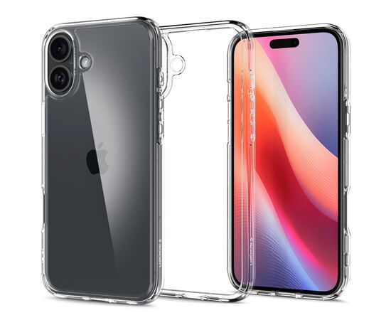 Чехол для мобильного телефона Spigen iPhone 16 Plus Ultra Hybrid Crystal Clear (ACS08069), изображение 4 Чехол для мобильного телефона Spigen iPhone 16 Plus Ultra Hybrid Crystal Clear (ACS08069), изображение 4