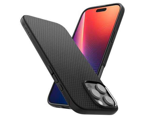 Чехол для мобильного телефона Spigen iPhone 16 Pro Max Liquid Air Matte Black (ACS07988), изображение 3 Чехол для мобильного телефона Spigen iPhone 16 Pro Max Liquid Air Matte Black (ACS07988), изображение 3