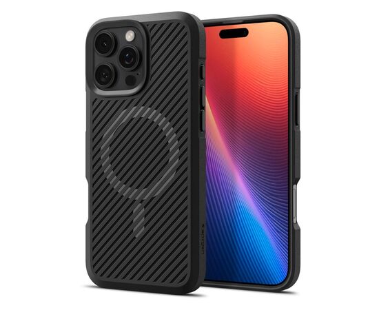 Чехол для мобильного телефона Spigen iPhone 16 Pro Core Armor MagFit Matte Black (ACS08158), изображение 3 Чехол для мобильного телефона Spigen iPhone 16 Pro Core Armor MagFit Matte Black (ACS08158), изображение 3