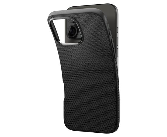 Чехол для мобильного телефона Spigen iPhone 16 Pro Liquid Air Matte Black (ACS08117), изображение 7 Чехол для мобильного телефона Spigen iPhone 16 Pro Liquid Air Matte Black (ACS08117), изображение 7