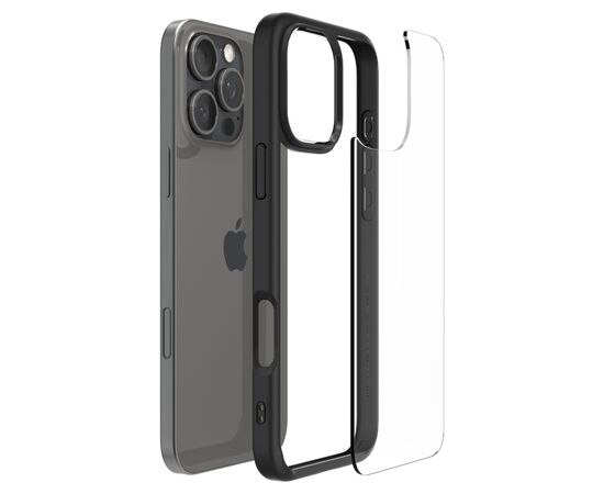 Чехол для мобильного телефона Spigen iPhone 16 Pro Ultra Hybrid Matte Black (ACS08125), изображение 6 Чехол для мобильного телефона Spigen iPhone 16 Pro Ultra Hybrid Matte Black (ACS08125), изображение 6