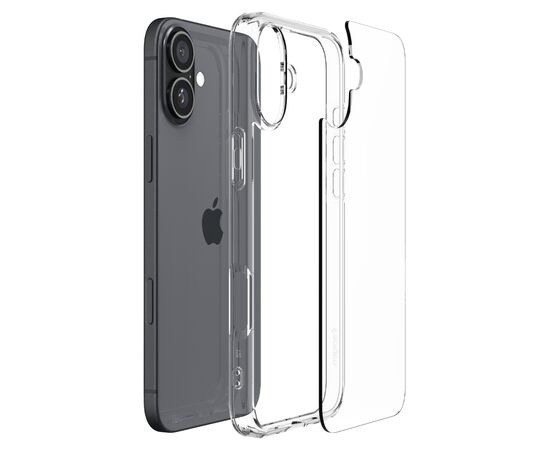 Чехол для мобильного телефона Spigen iPhone 16 Ultra Hybrid Crystal Clear (ACS08197), изображение 4 Чехол для мобильного телефона Spigen iPhone 16 Ultra Hybrid Crystal Clear (ACS08197), изображение 4