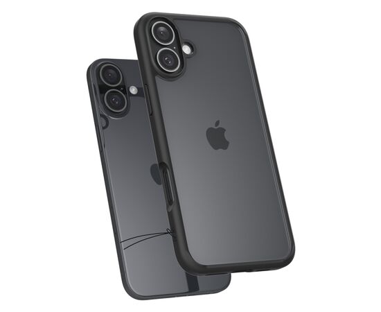 Чехол для мобильного телефона Spigen iPhone 16 Ultra Hybrid Matte Black (ACS08201), изображение 5 Чехол для мобильного телефона Spigen iPhone 16 Ultra Hybrid Matte Black (ACS08201), изображение 5