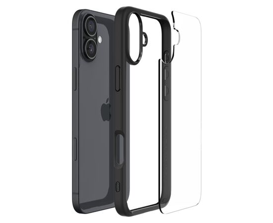 Чехол для мобильного телефона Spigen iPhone 16 Ultra Hybrid Matte Black (ACS08201), изображение 7 Чехол для мобильного телефона Spigen iPhone 16 Ultra Hybrid Matte Black (ACS08201), изображение 7
