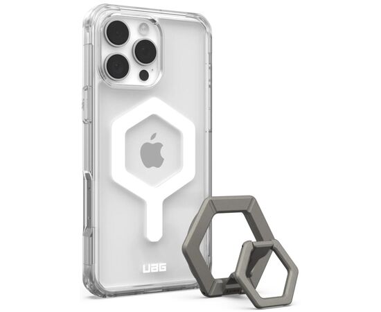 Чехол для мобильного телефона UAG Apple iPhone 16 Pro Max Plyo MagSafe Ice White/Titanium Stand (1144811BV01), изображение 2 Чехол для мобильного телефона UAG Apple iPhone 16 Pro Max Plyo MagSafe Ice White/Titanium Stand (1144811BV01), изображение 2
