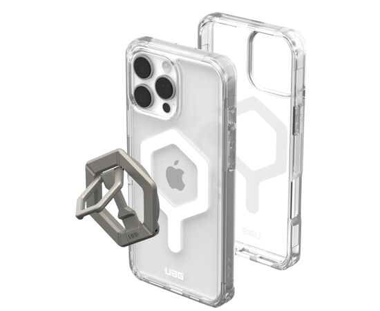 Чехол для мобильного телефона UAG Apple iPhone 16 Pro Max Plyo MagSafe Ice White/Titanium Stand (1144811BV01), изображение 6 Чехол для мобильного телефона UAG Apple iPhone 16 Pro Max Plyo MagSafe Ice White/Titanium Stand (1144811BV01), изображение 6