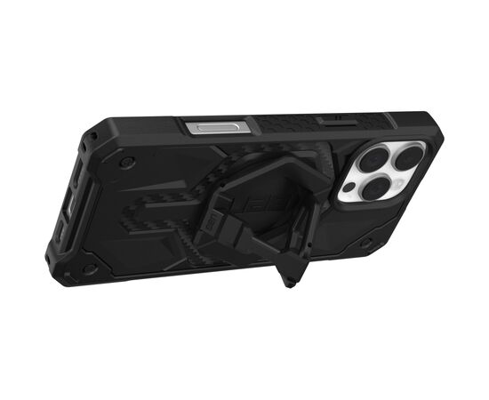 Чехол для мобильного телефона UAG iPhone 16 Pro Max, Monarch Pro Magsafe Carbon Fiber/Black Stand (1144571BV01), изображение 4