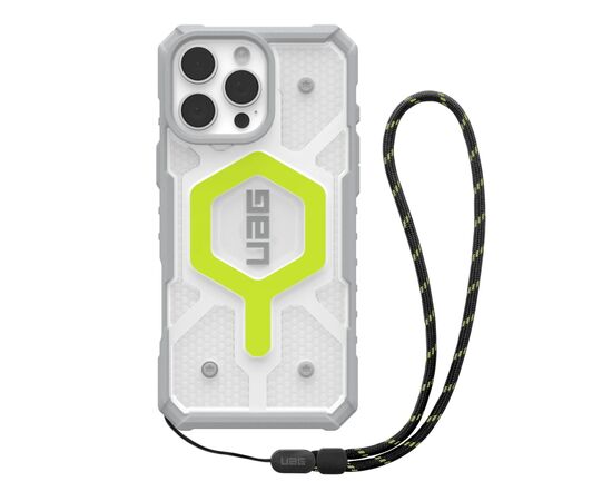 Чехол для мобильного телефона UAG iPhone 16 Pro Max Pathfinder Clear Magsafe Bundle Active Neon Lanyard (1144651BV01)
